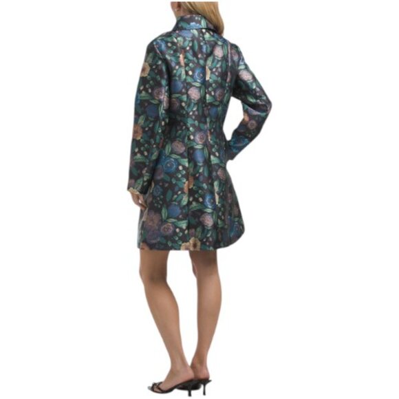 NANCY YANG Muted Meadow Long Sleeve Jacket Mini Dress - Picture 2 of 4
